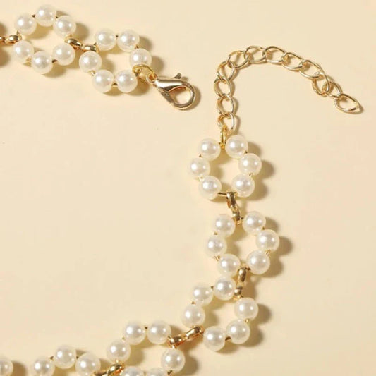Ins Pearl Flower Clavicle Necklace ( UAE Delivery Time: 1-3 Days )